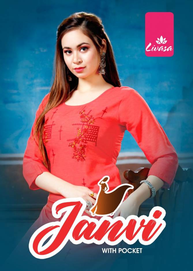 Livasa Janvi Printed Rayon Regular Wear Latest Kurti Collection